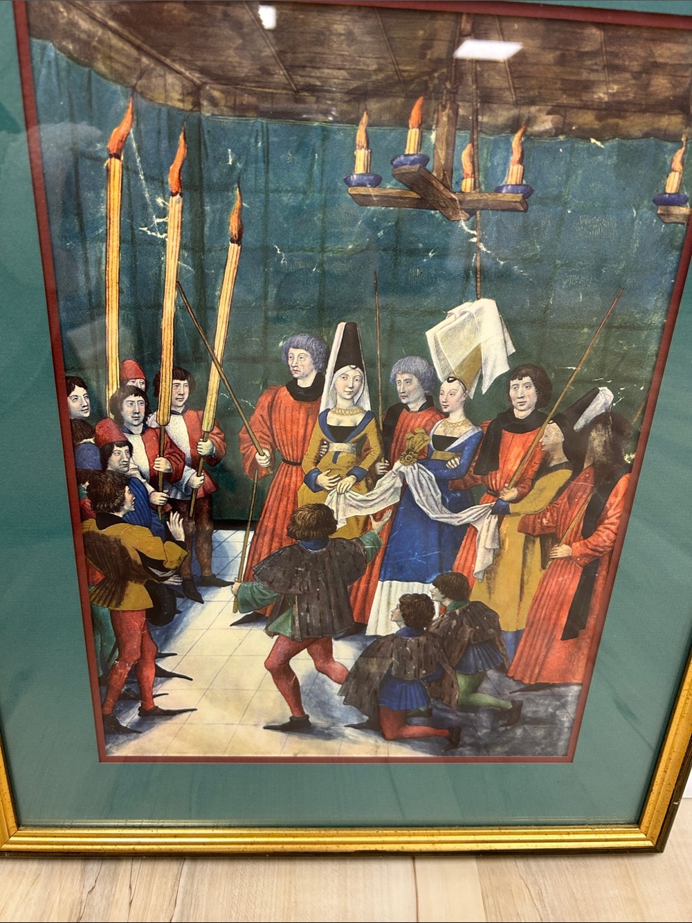 framed print is a reproduction of a 15th-century - the Book of Tournaments image 2